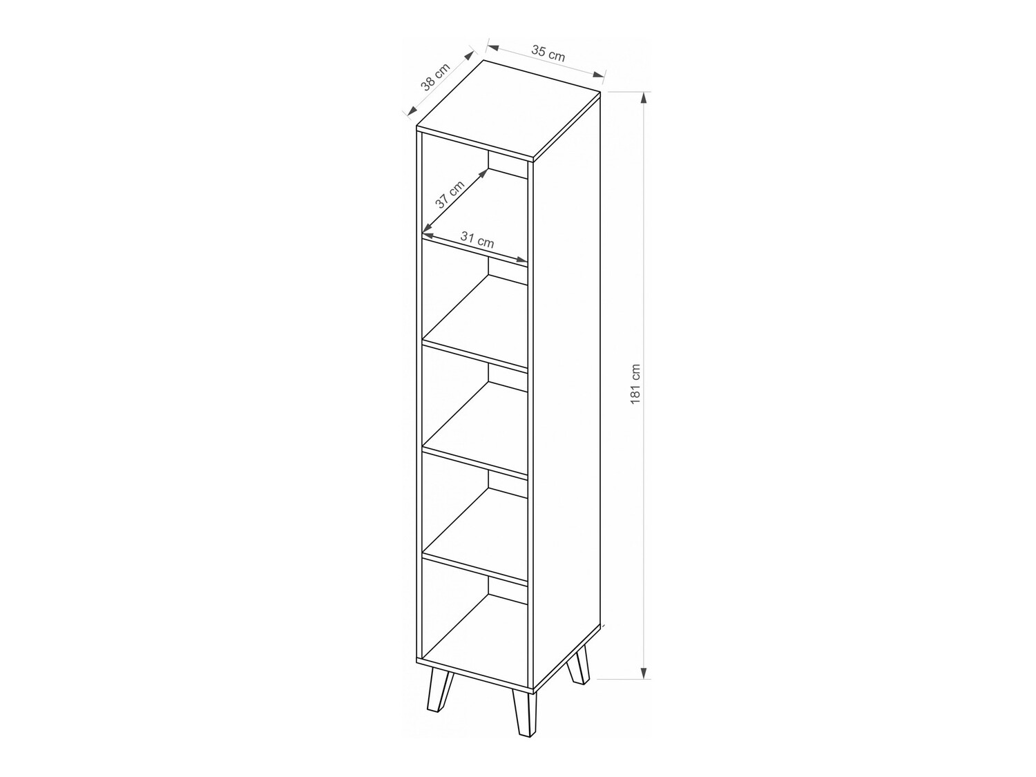 Bookcase Oderevu 103