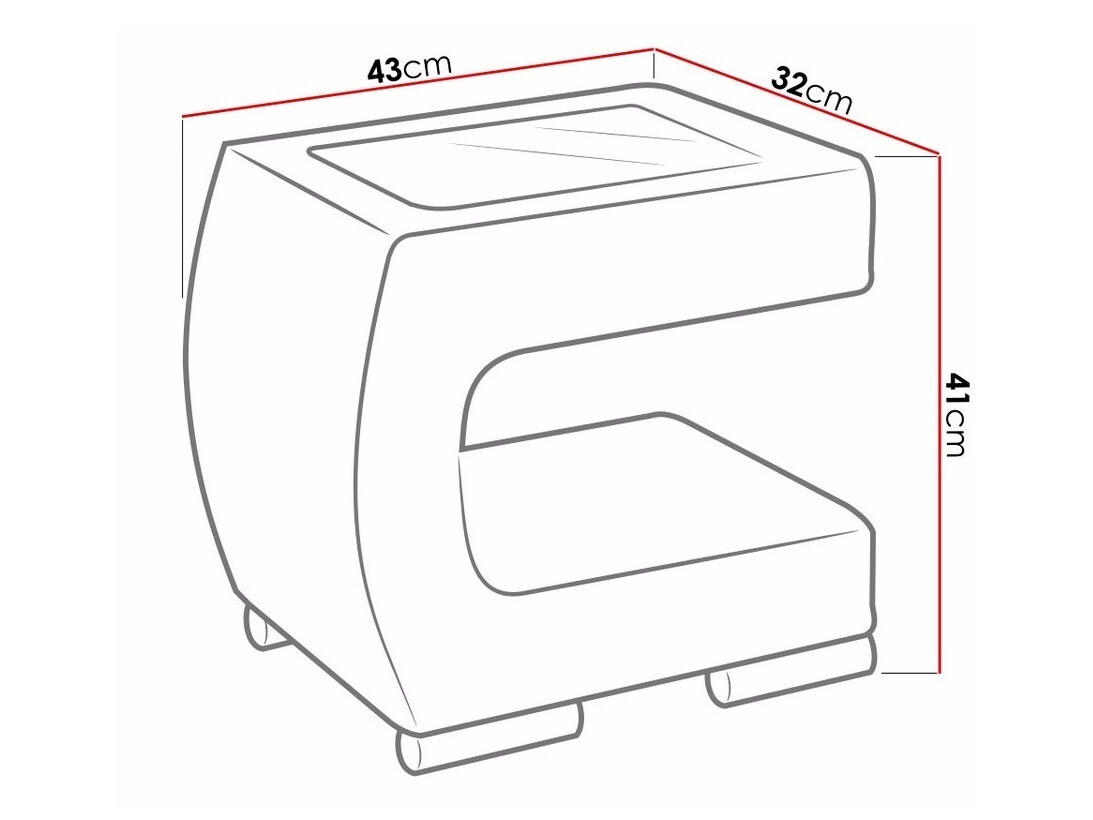 Κομοδίνο Mensa (Soft 029)