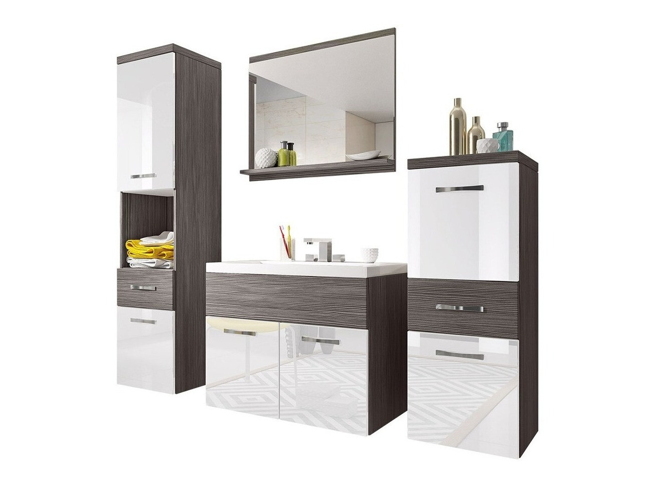 Bathroom set Sarasota 109 (Bodega + Glossy white)
