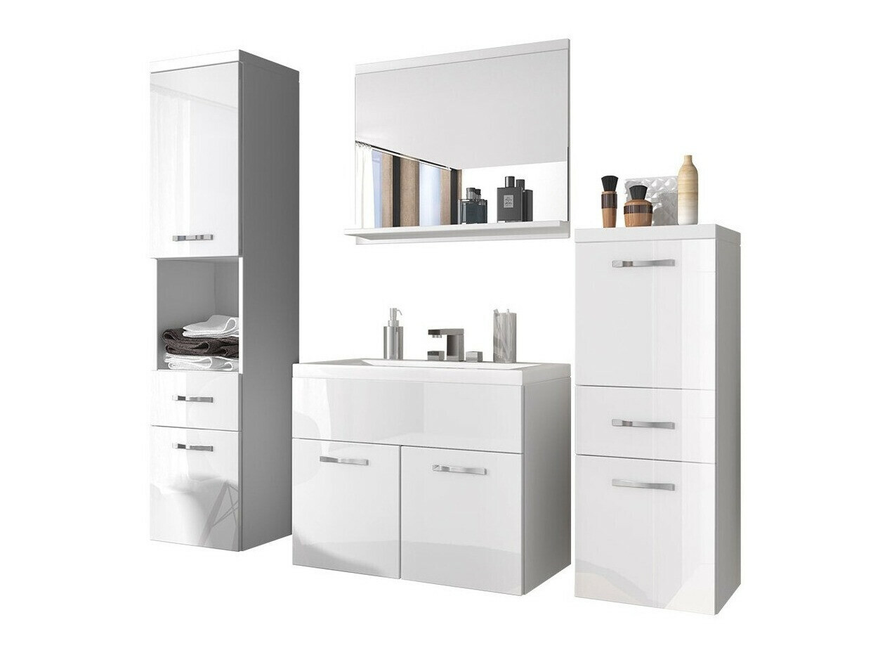 Bathroom set Sarasota 109 (White + Glossy white)