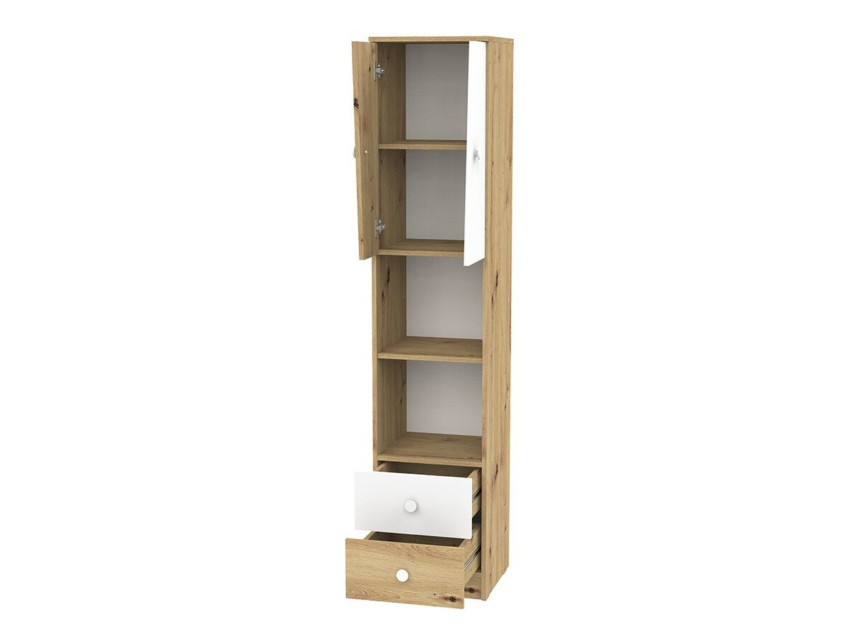 Bookcase Almira 104 (Artisan oak + White)