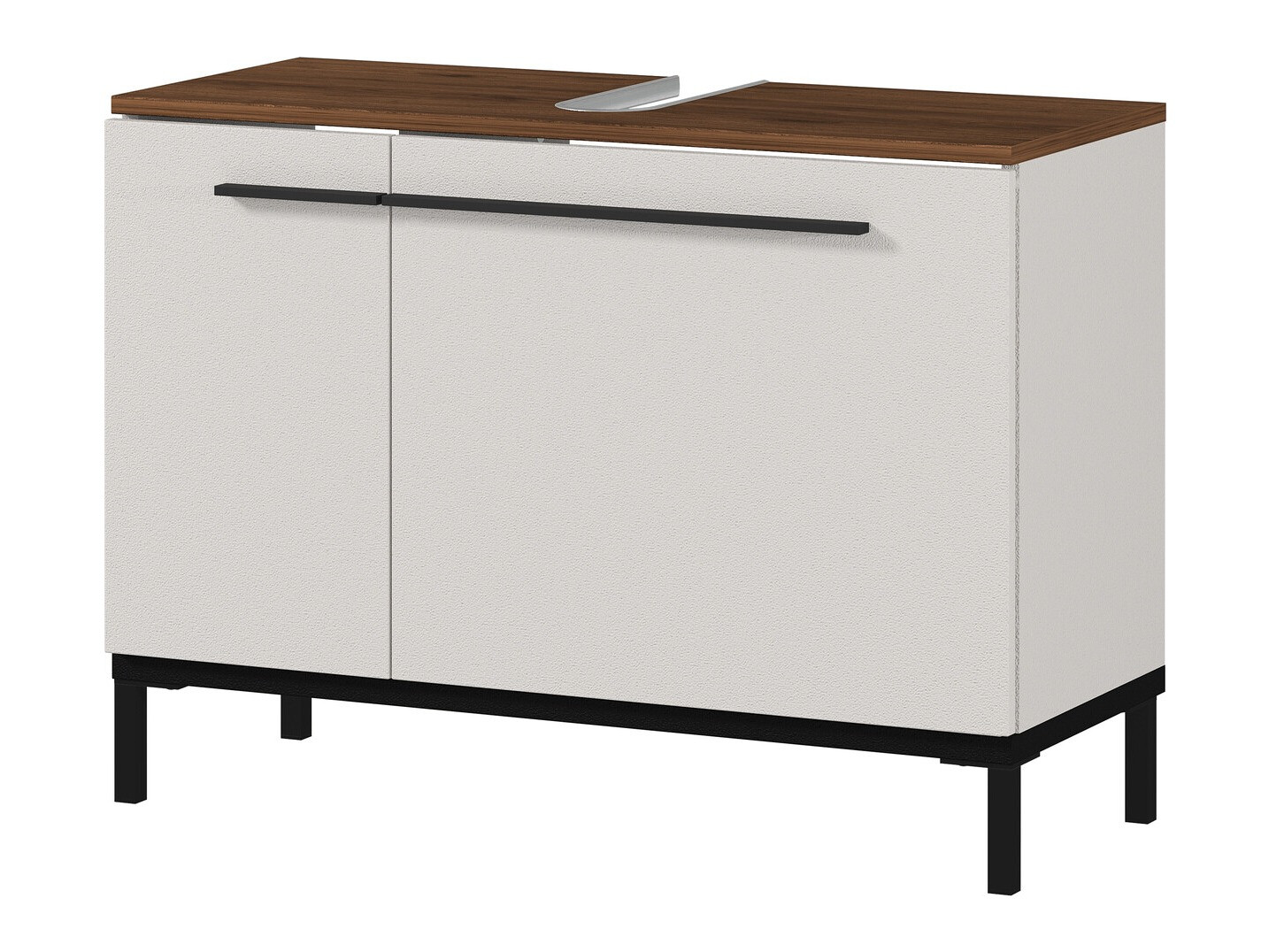 Όρθιο ντουλάπι νιπτήρα μπάνιου Ruvlevu 100 (Ανοιχτό γκρι + Καρυδί)