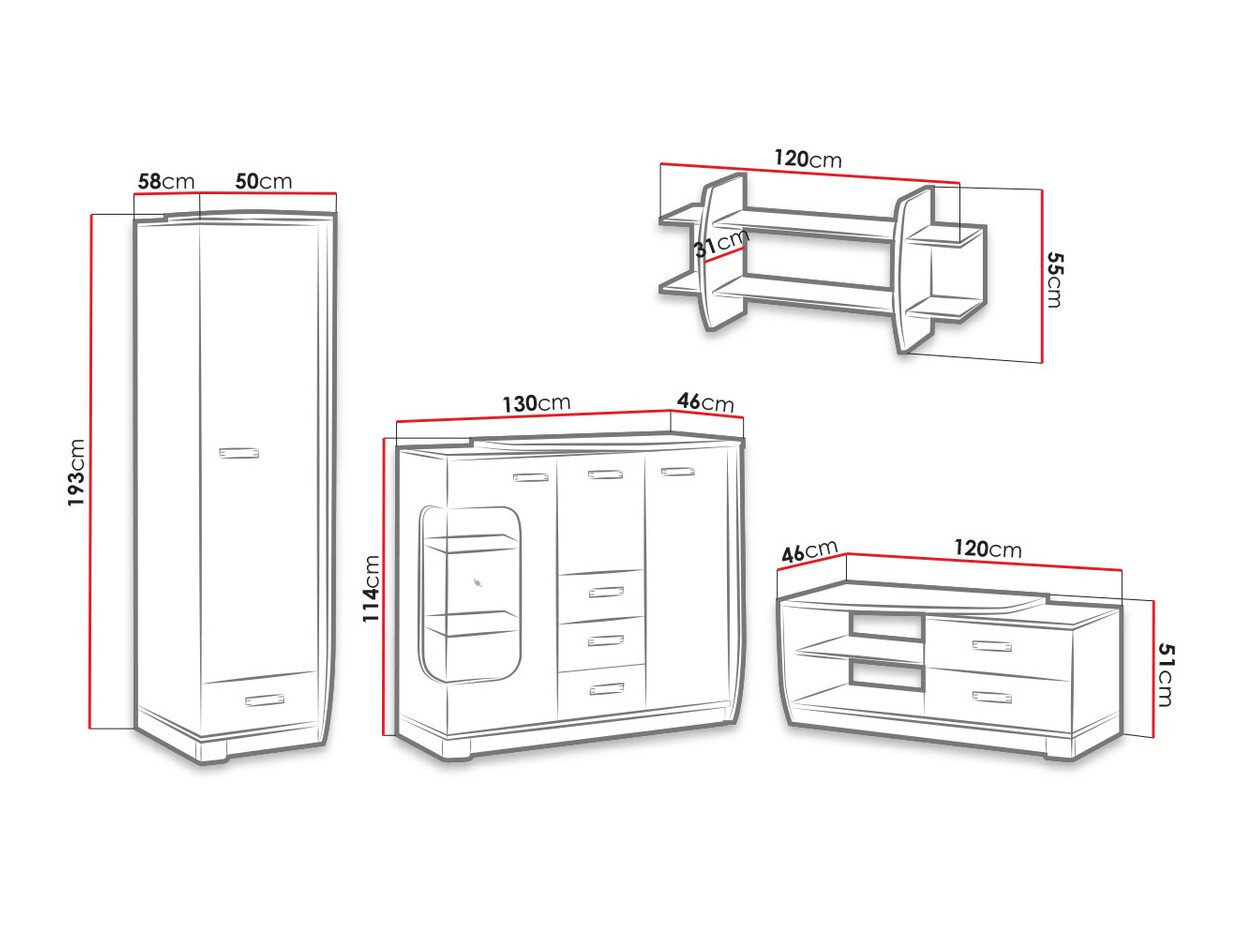 Σετ επίπλων σαλονιού Tivlue 119