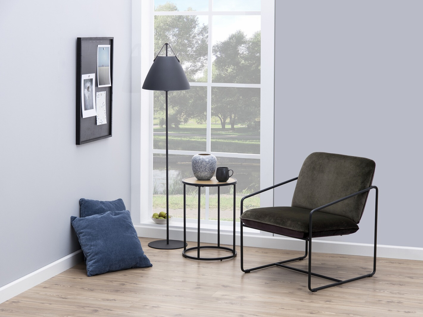 Side table Norsica Sevferi 118 (Wild oak + Black)