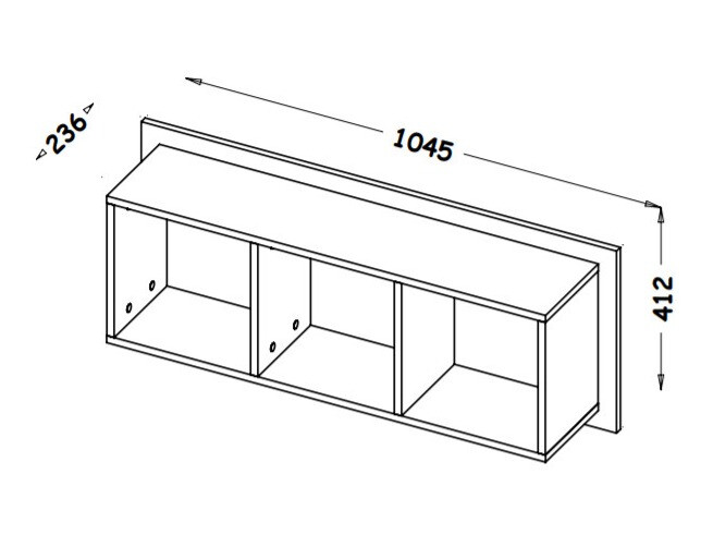Wall shelf Oderevu 111