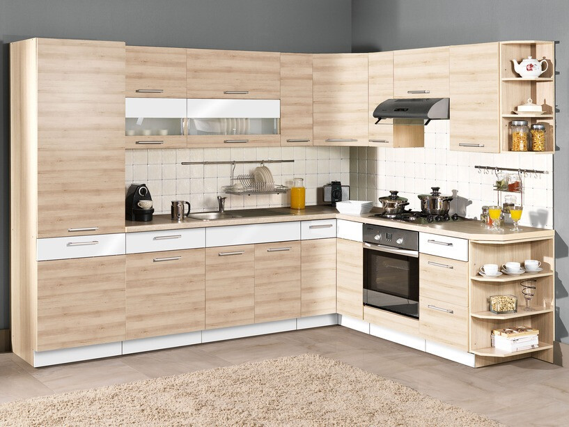 Πολυμορφικό γωνιακό ντουλάπι Mode Beech 118