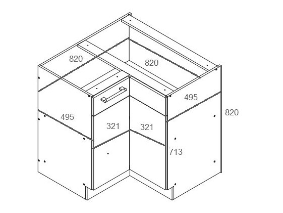 Πολυμορφικό γωνιακό ντουλάπι Mode White 118