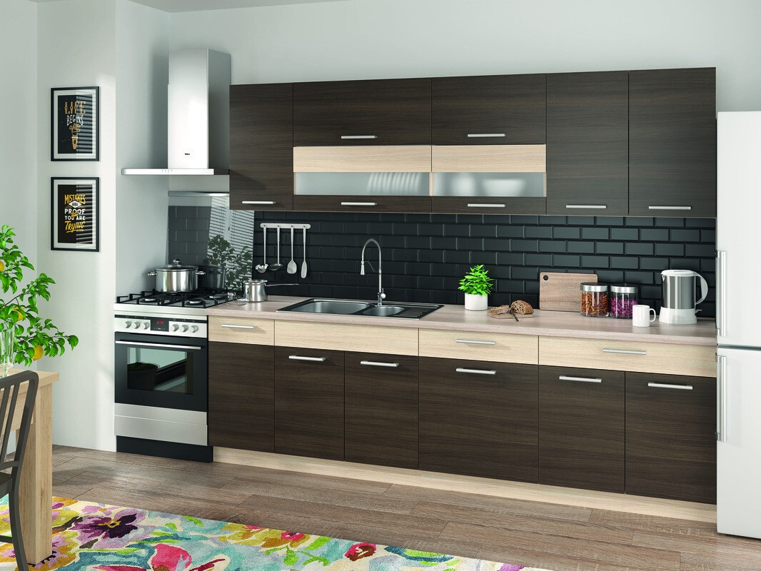 Πολυμορφικό ντουλάπι με συρτάρι και πόρτες Mode Dark 117