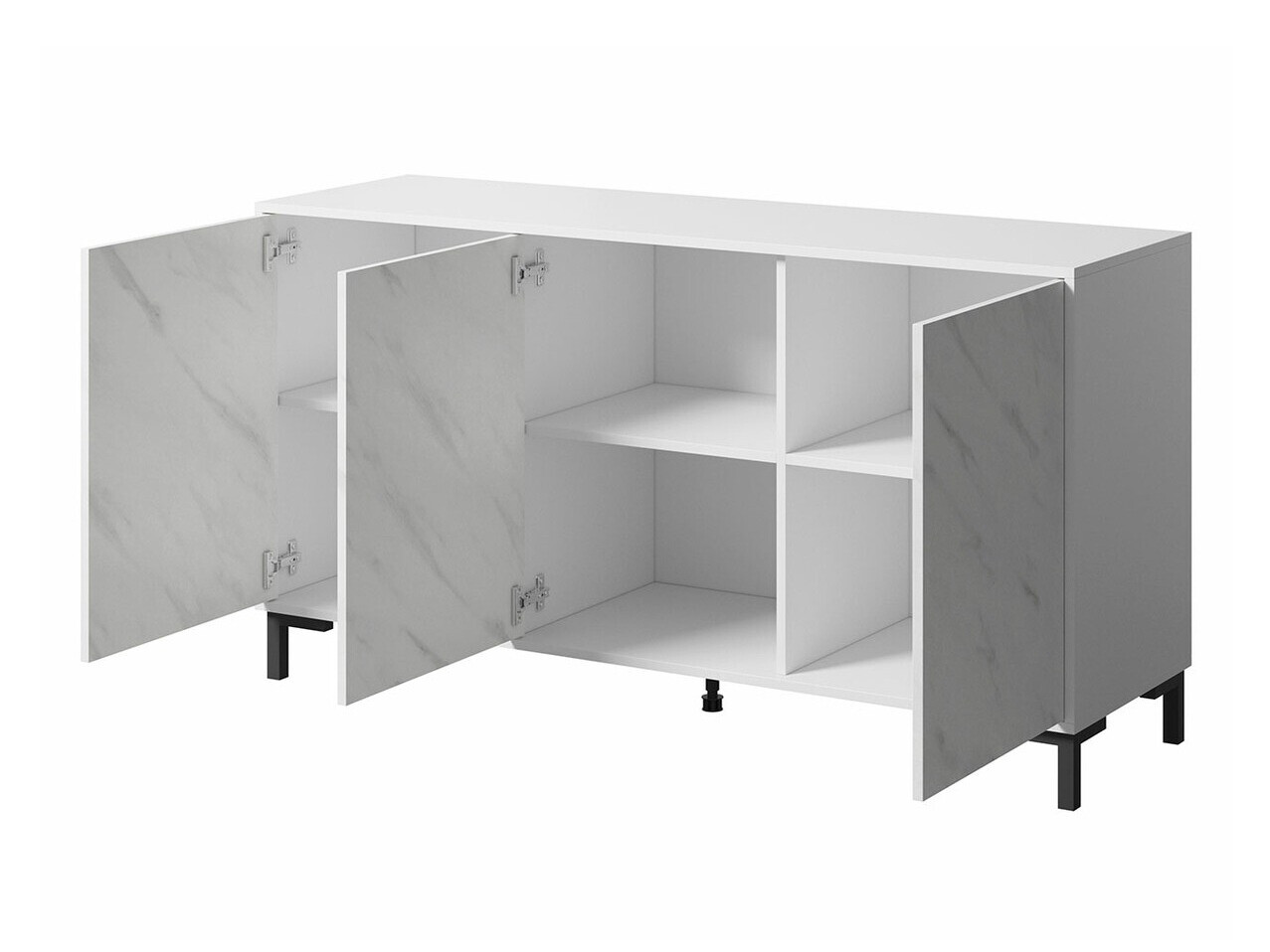Sideboard Charlotte 159 (White + White marble)