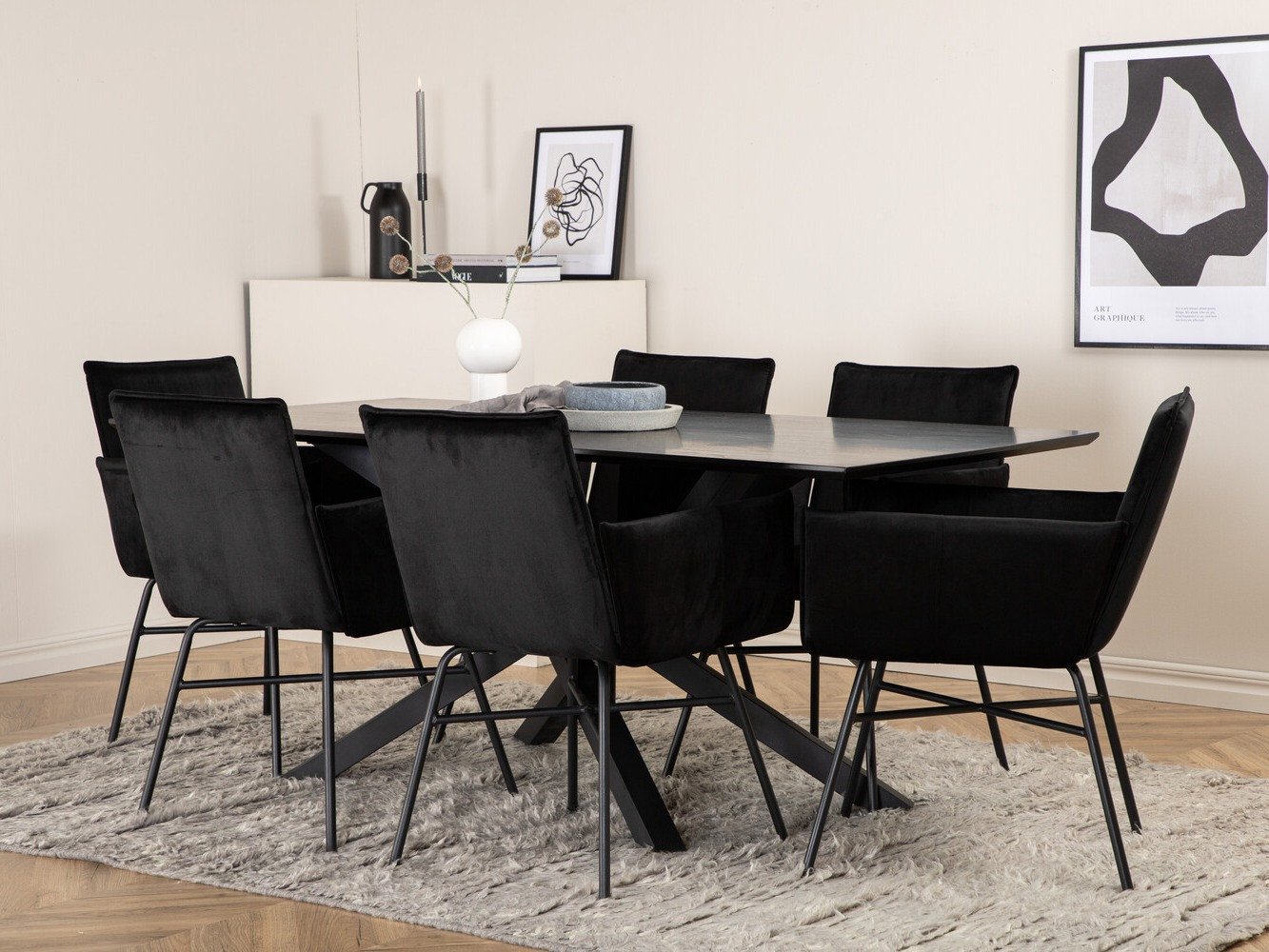 Dining set Dallas 2703 (Black)