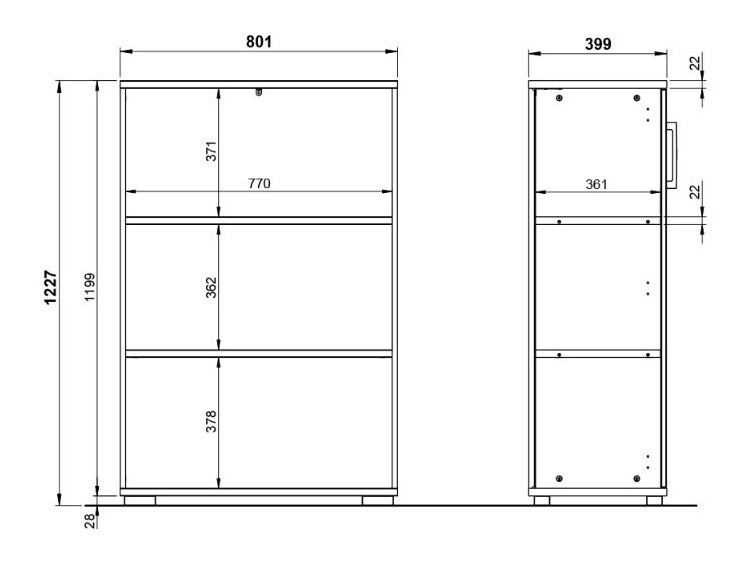 Sideboard Lartesi 101 (Graphite + Grandson oak)