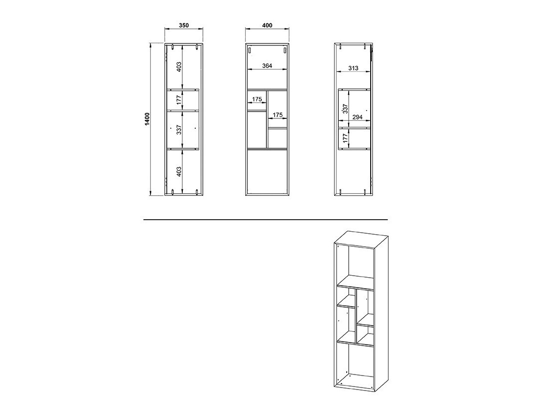 Ράφι τοίχου Sacramento 504 (Λευκασμένο πεύκο + Navarra δρυς)