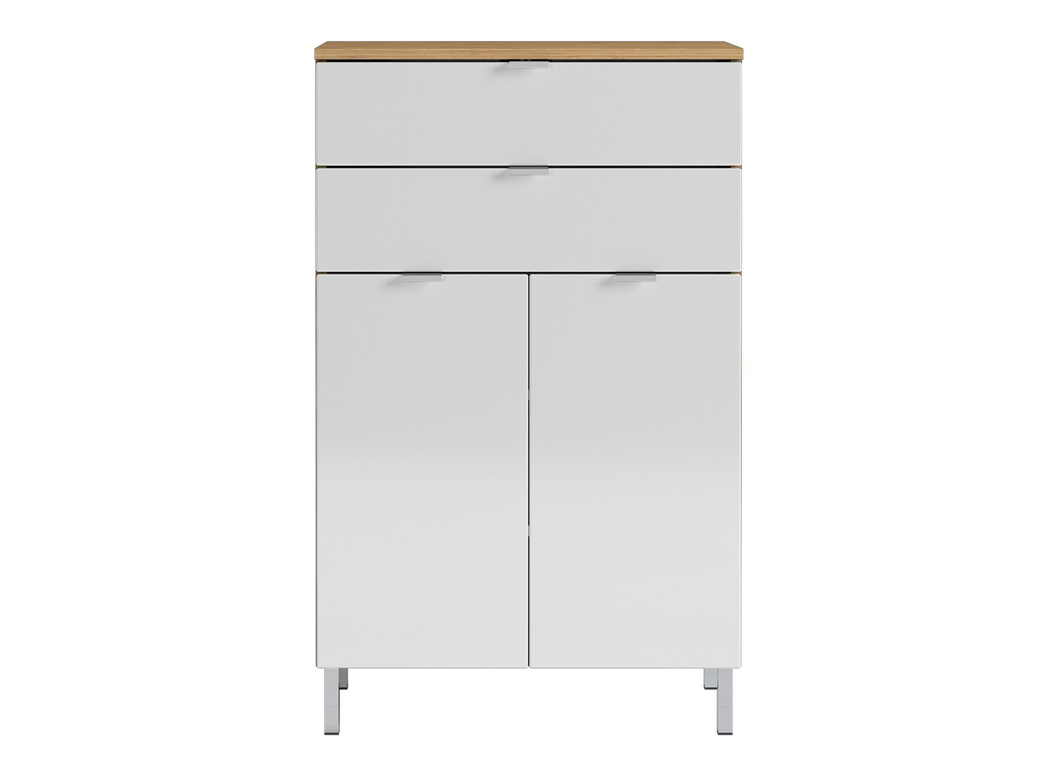 Όρθιο ντουλάπι μπάνιου Lomcamo 102 (Γυαλιστερό λευκό + Grandson δρυς)