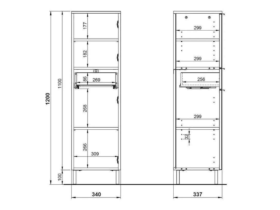 Όρθιο ντουλάπι μπάνιου Lomcamo 103 (Grandson δρυς + Γραφίτης)