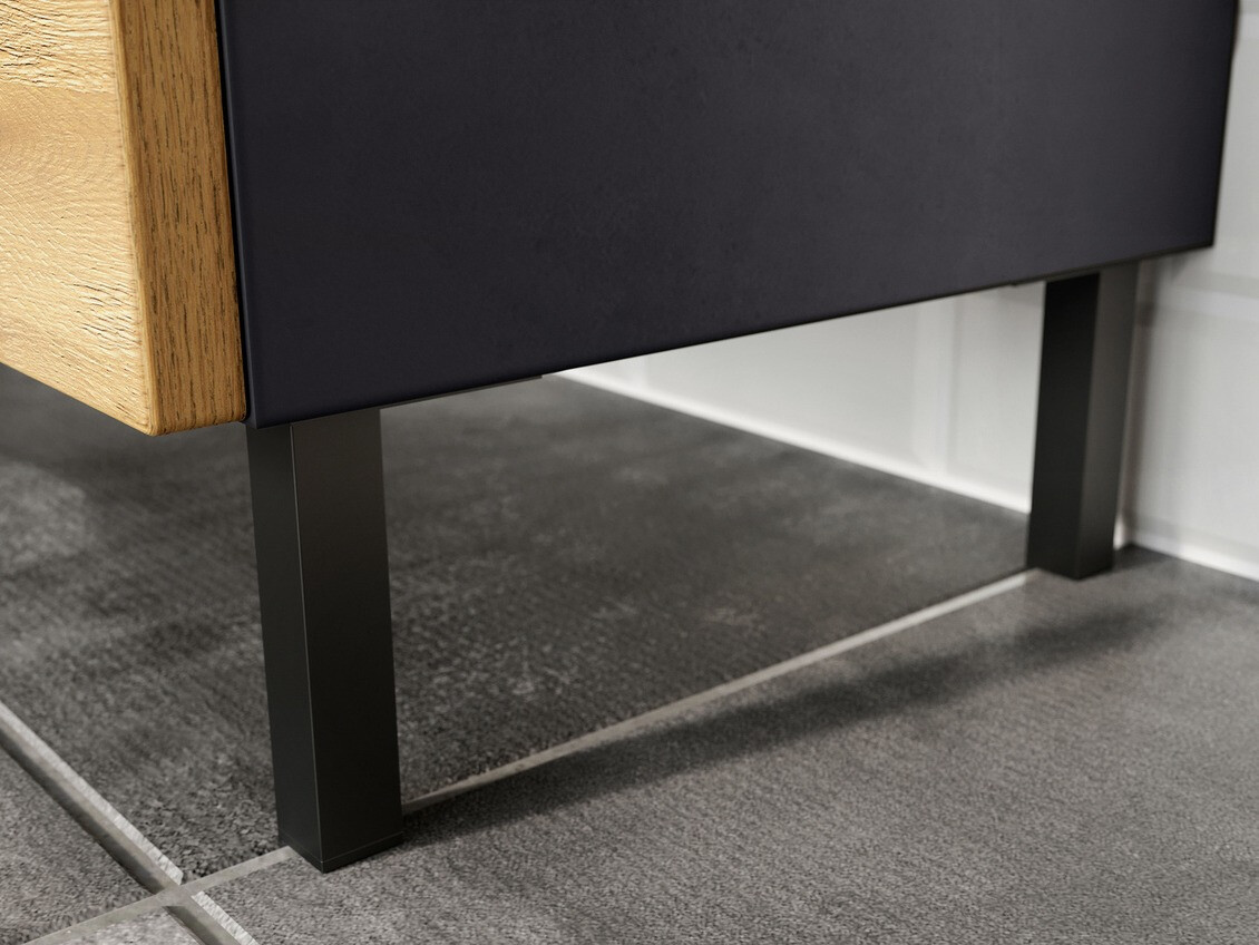 Όρθιο ντουλάπι μπάνιου Talmira 101 (Γραφίτης + Grande δρυς)