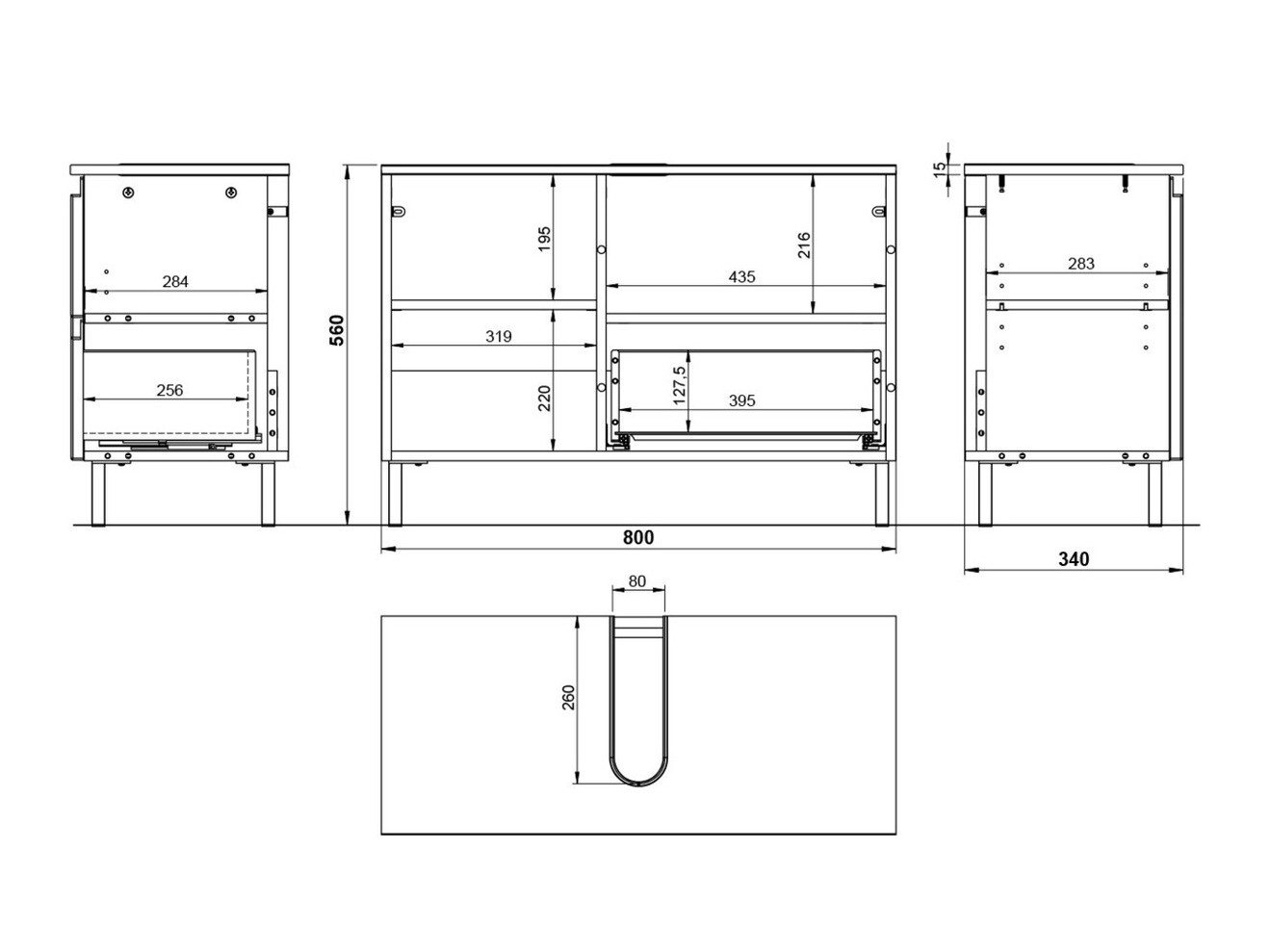 Όρθιο ντουλάπι νιπτήρα μπάνιου Talmira 102 (Γυαλιστερό λευκό + Άσπρο)