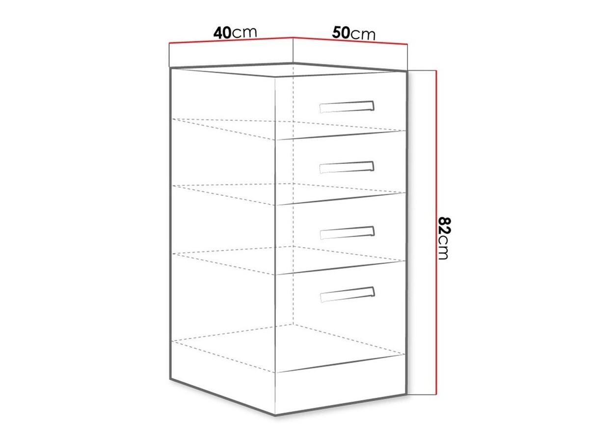 Modular cabinet with drawers Multi Grey 122