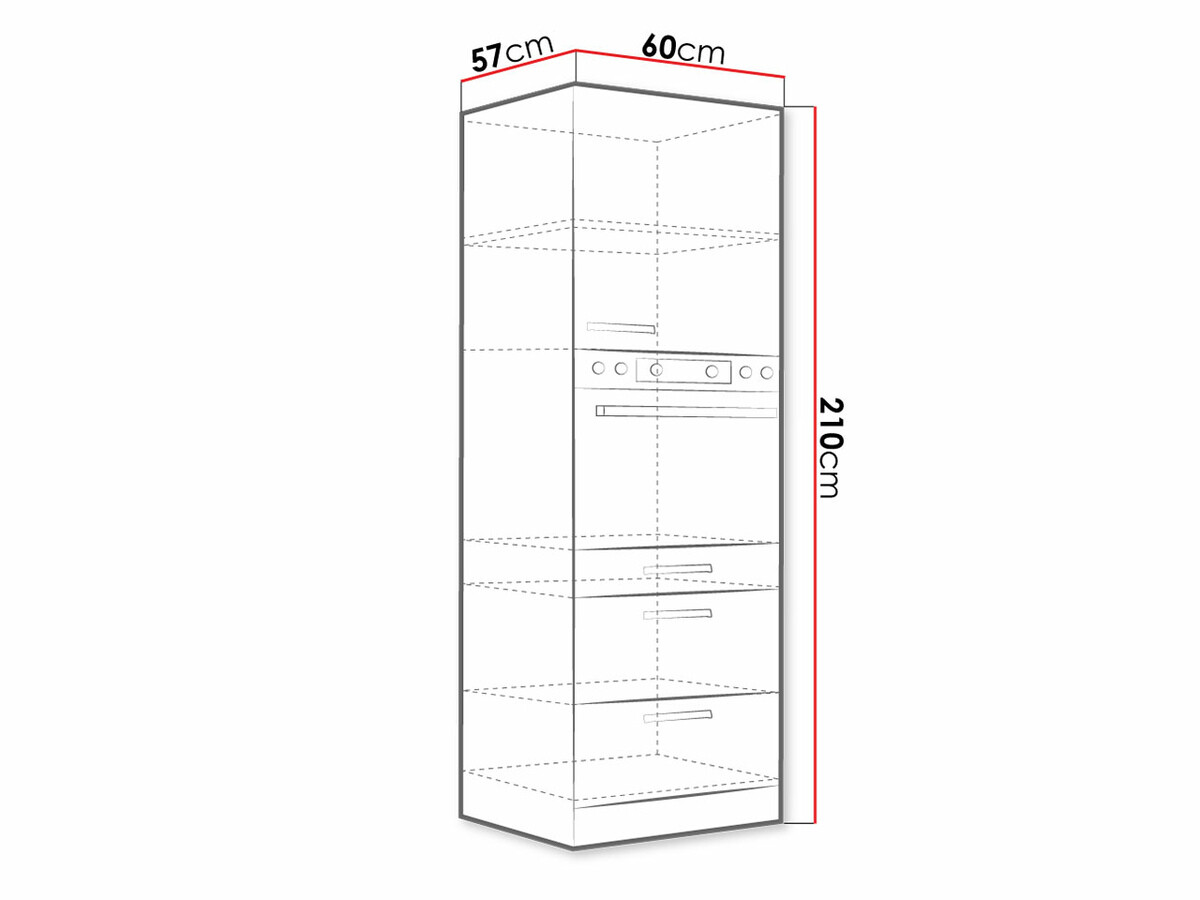 Modular cabinet for built-in appliances Multi Cream 101
