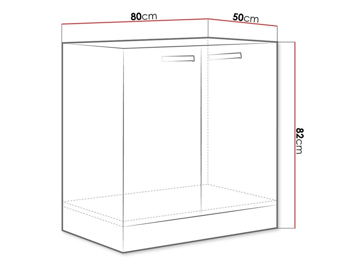 Modular sink cabinet with doors Multi Cream 110