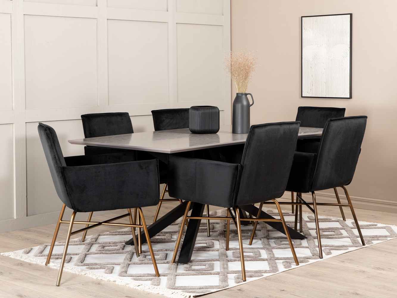 Dining set Dallas 2701 (Black + Copper)