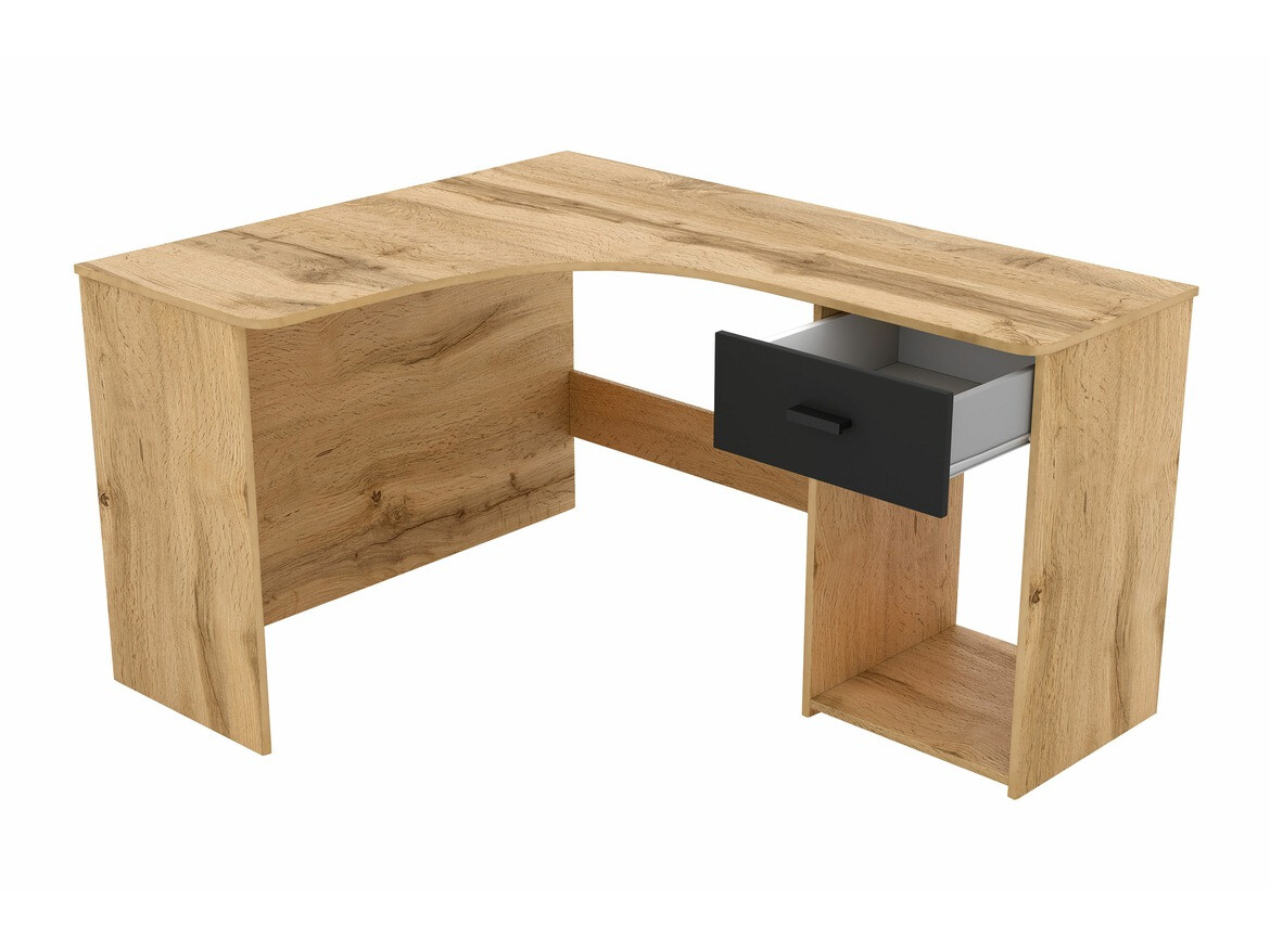 Corner desk Austin 303 (Wotan Oak + Black)