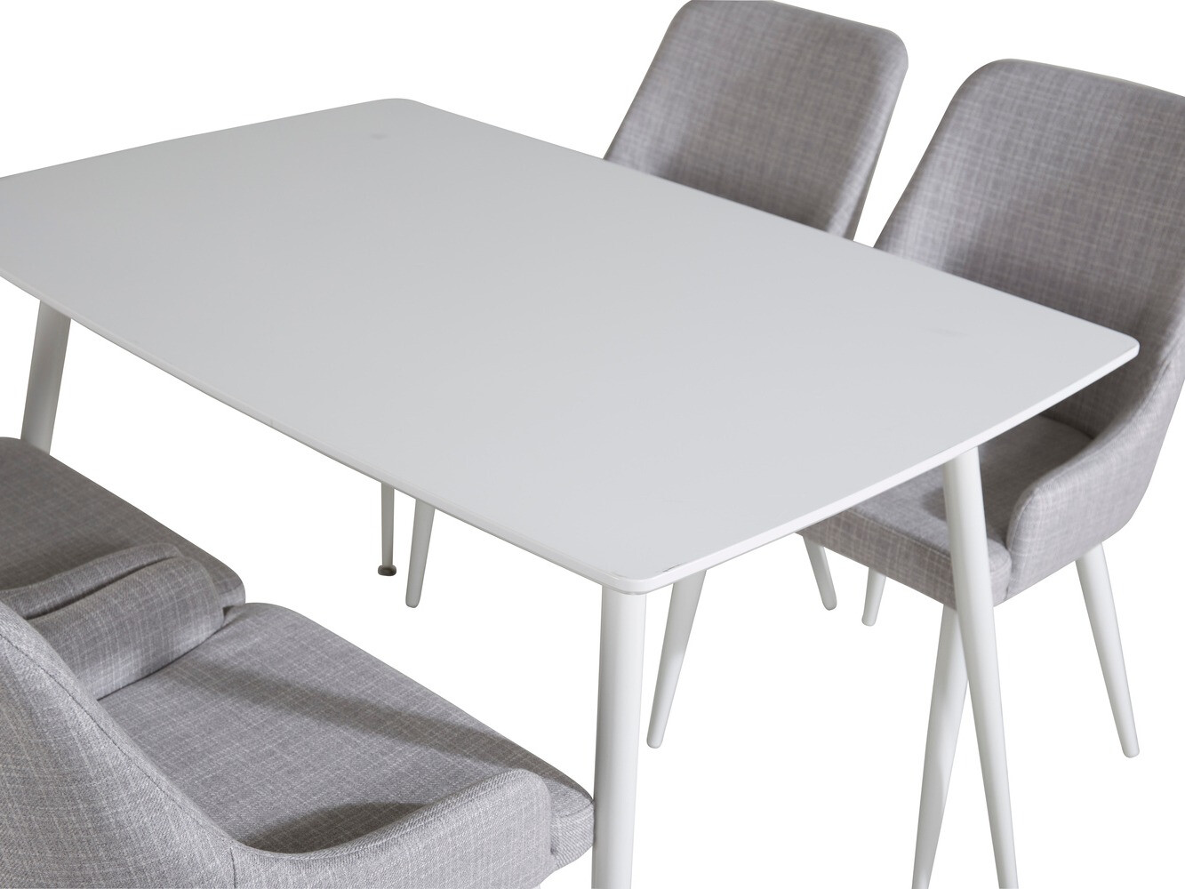 Σετ τραπεζαρίας Dallas 1895 (Άσπρο + Ανοιχτό γκρι)