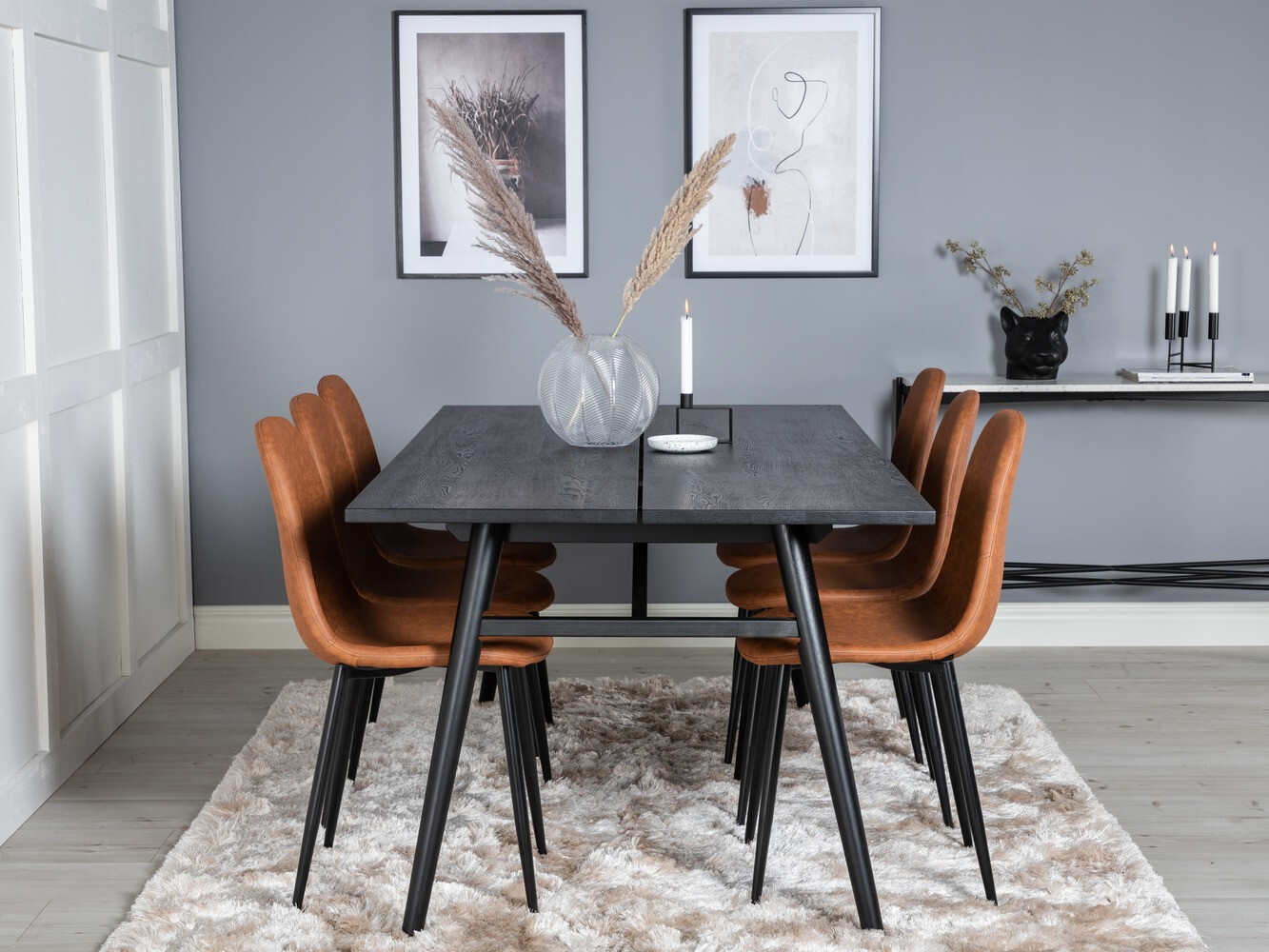 Dining set Dallas 1681 (Brown + Black)
