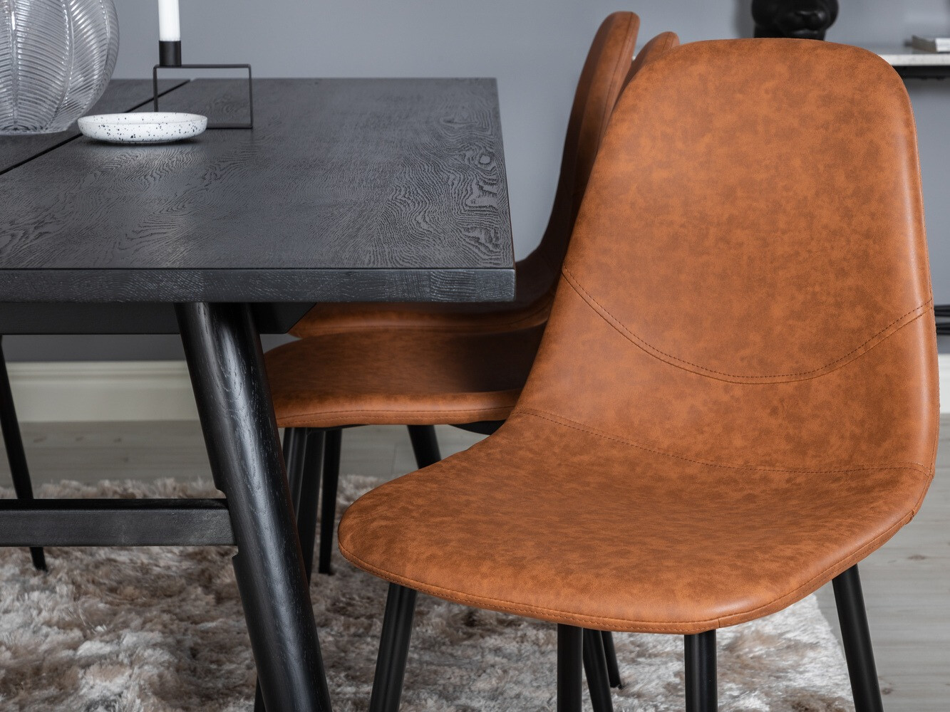 Dining set Dallas 1681 (Brown + Black)