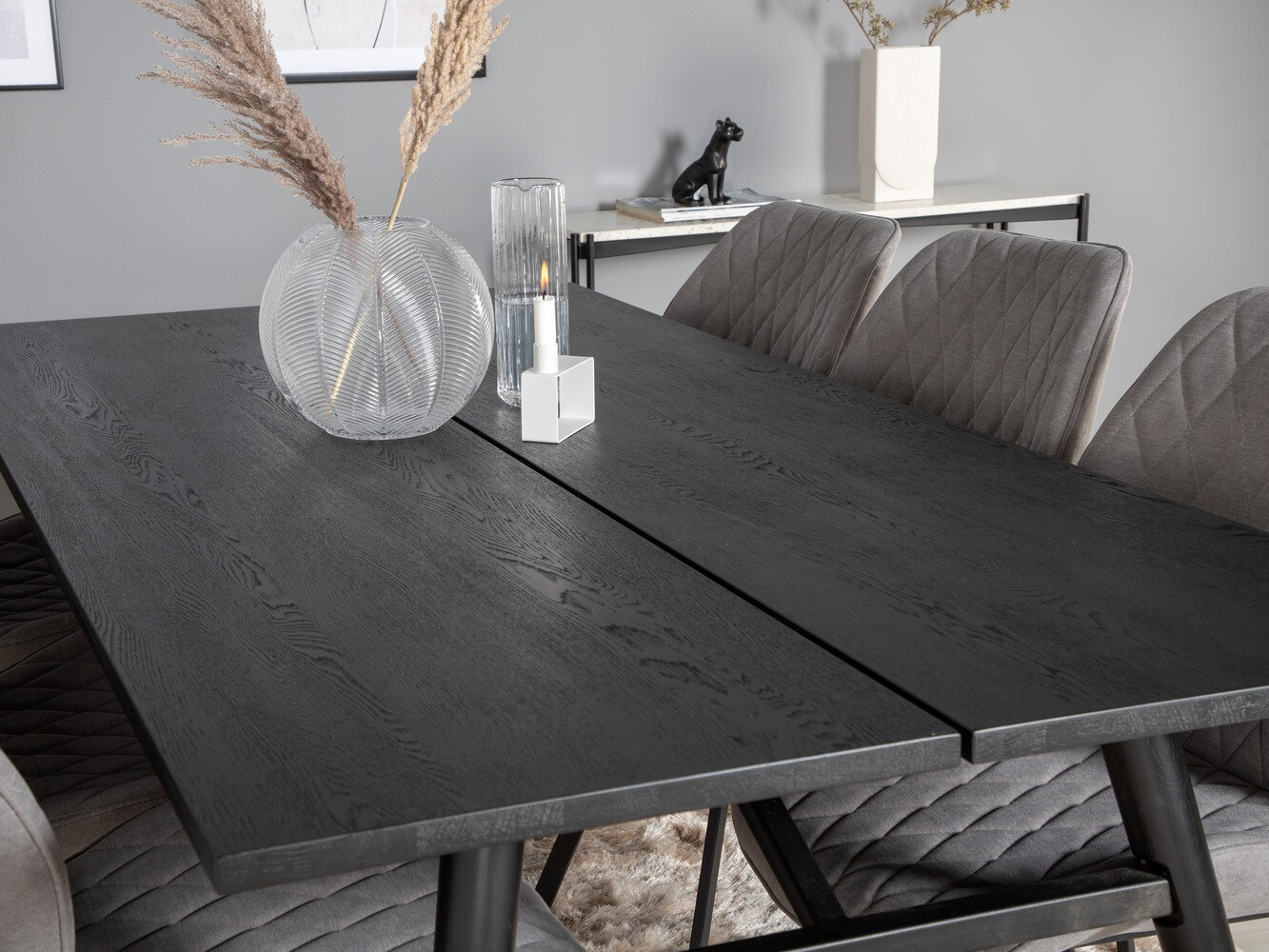 Dining set Dallas 1686 (Grey + Black)