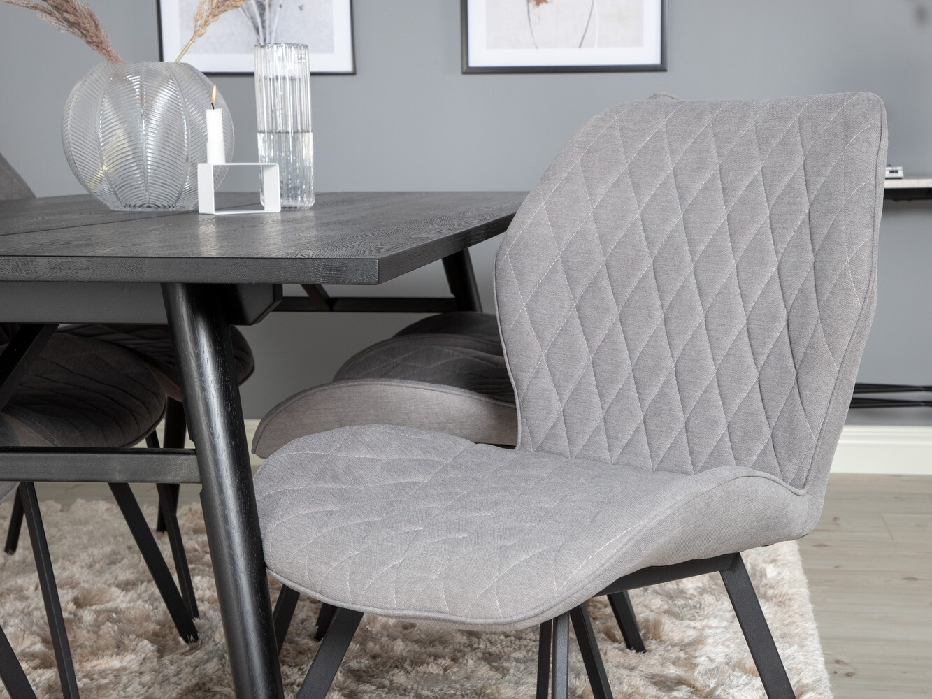 Dining set Dallas 1686 (Grey + Black)