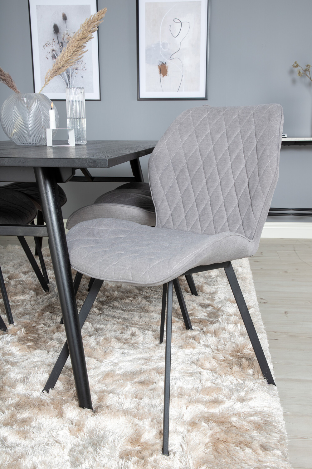 Dining set Dallas 1686 (Grey + Black)