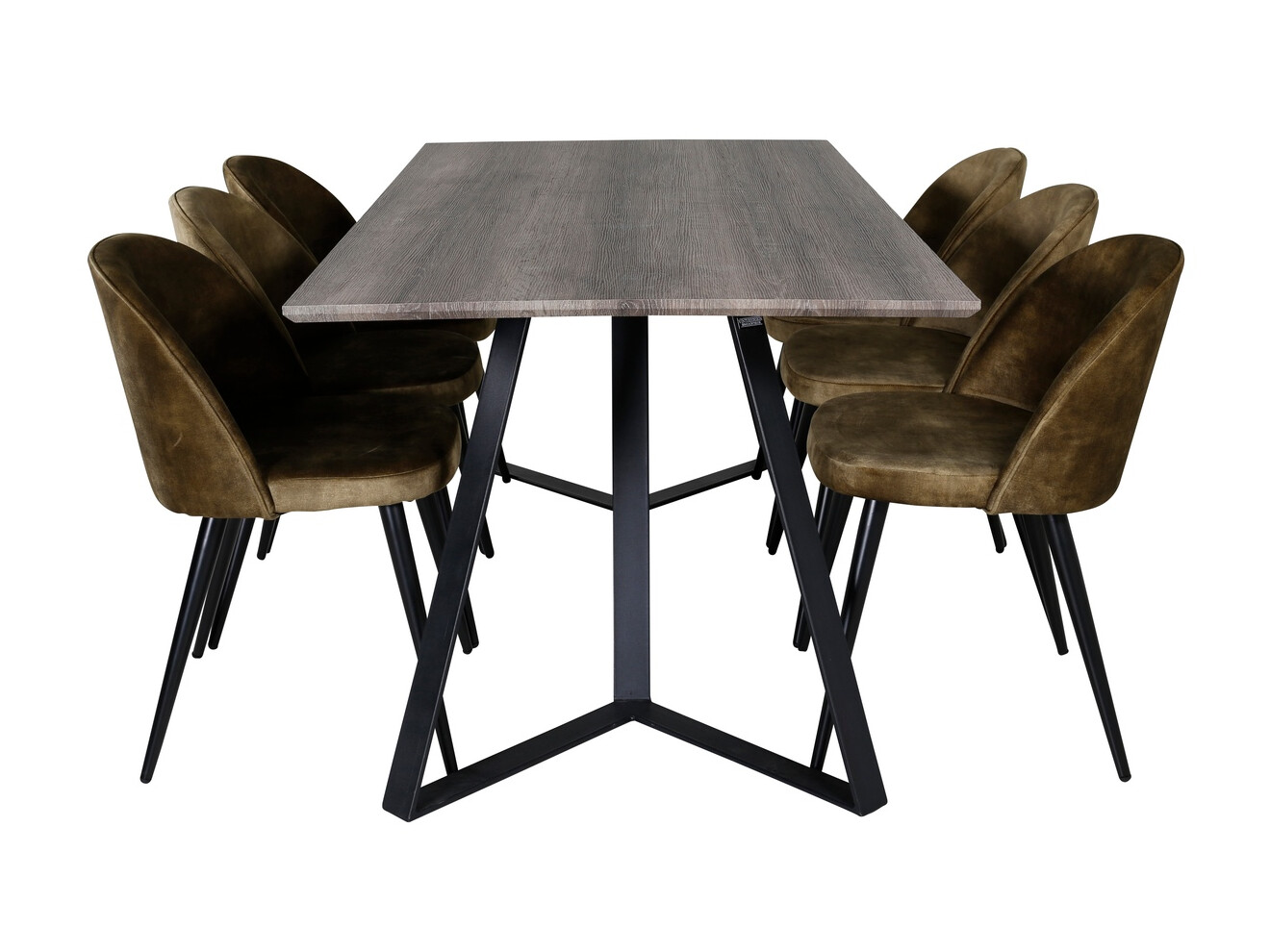 Dining set Dallas 340 (Dusty green + Black)