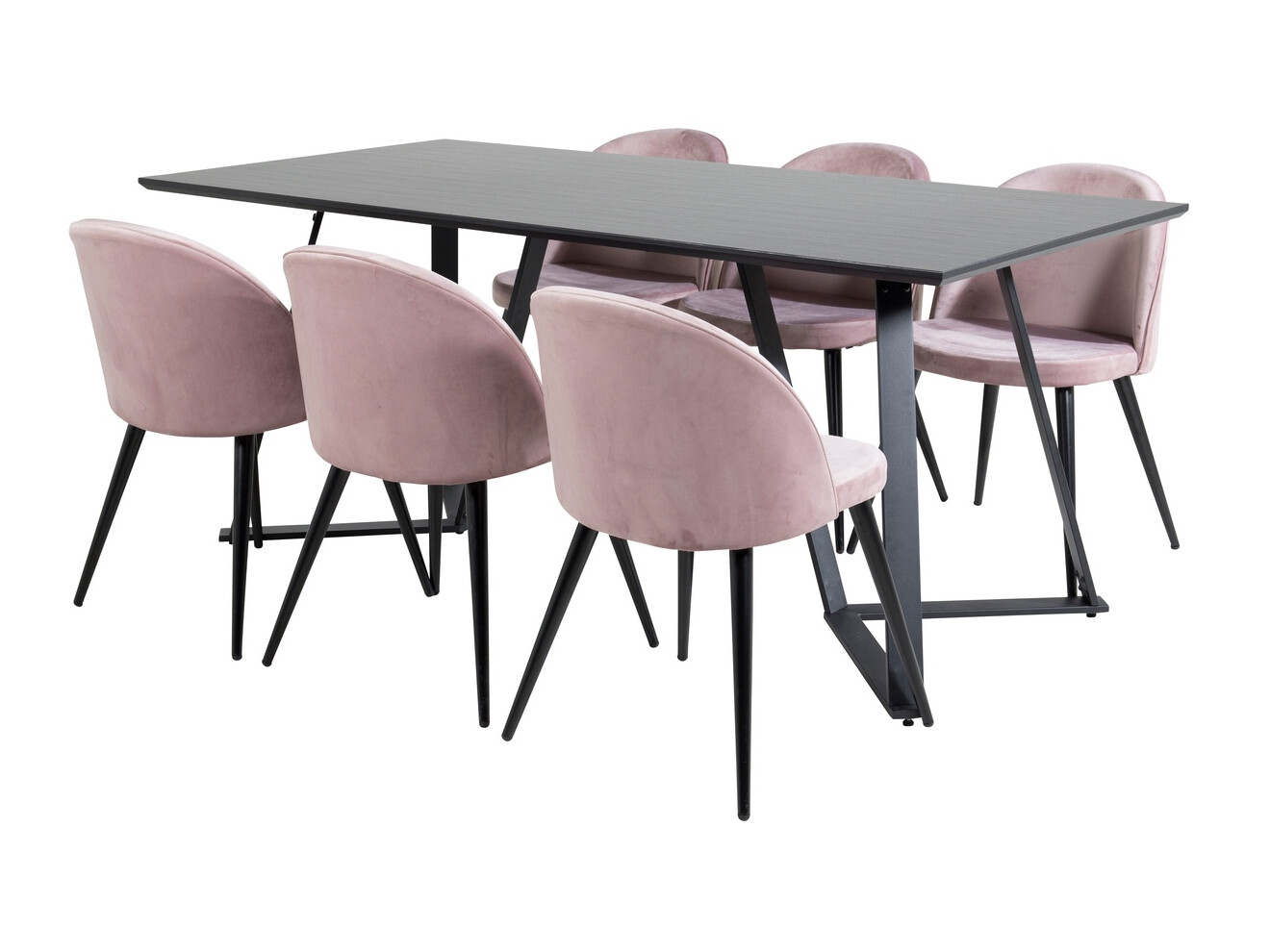 Dining set Dallas 360 (Pink + Black)