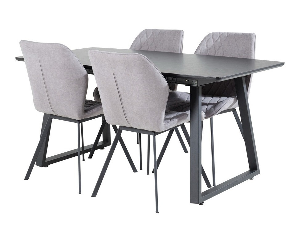 Dining set Dallas 1997 (Black + Grey)