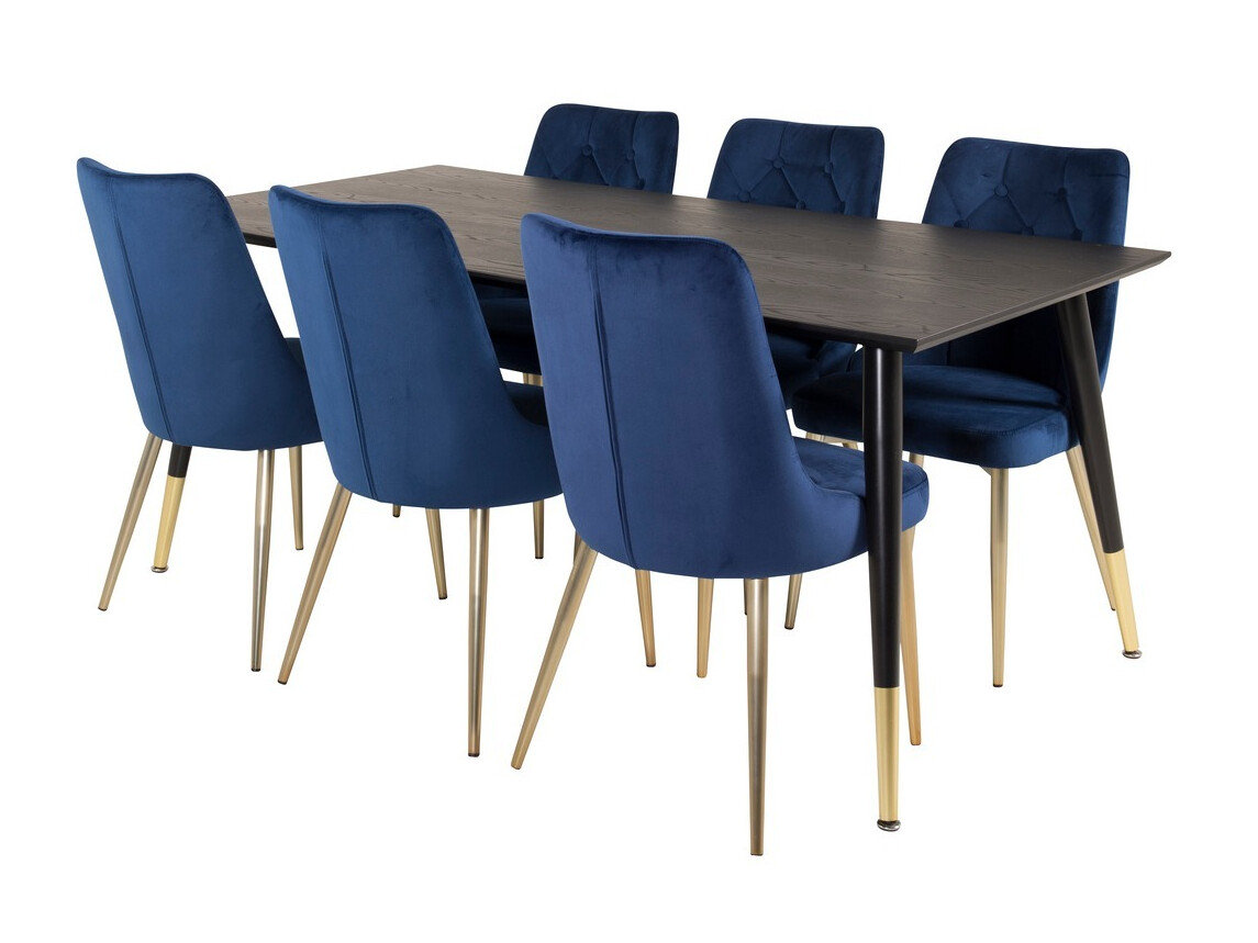 Dining set Dallas 1256 (Blue + Golden)