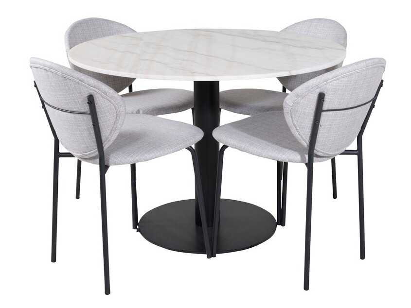 Dining set Dallas 1298 (Grey + Black)
