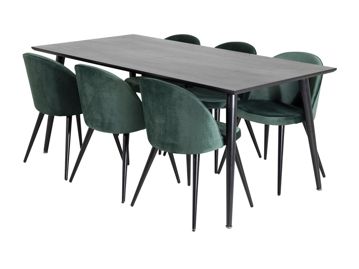 Dining set Dallas 1335 (Green + Black)