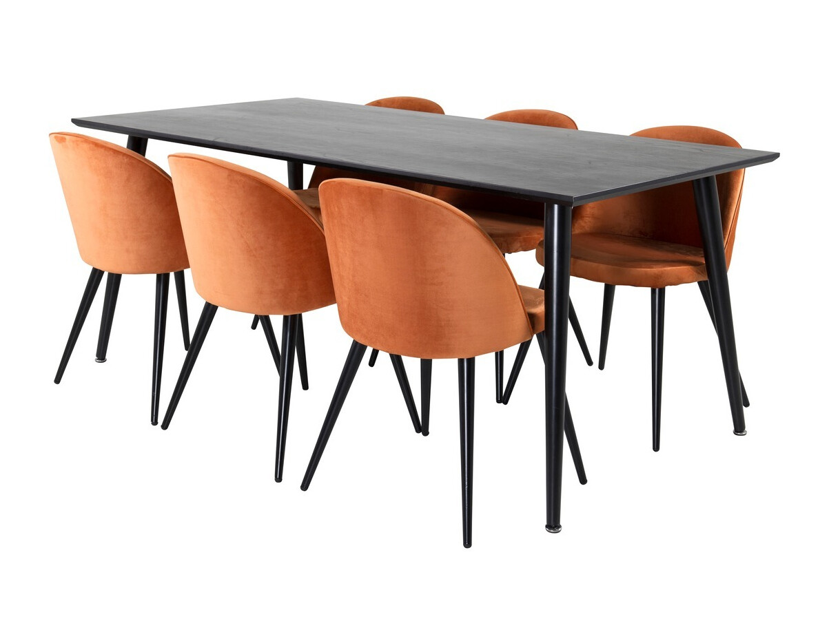 Dining set Dallas 1335 (Orange + Black)