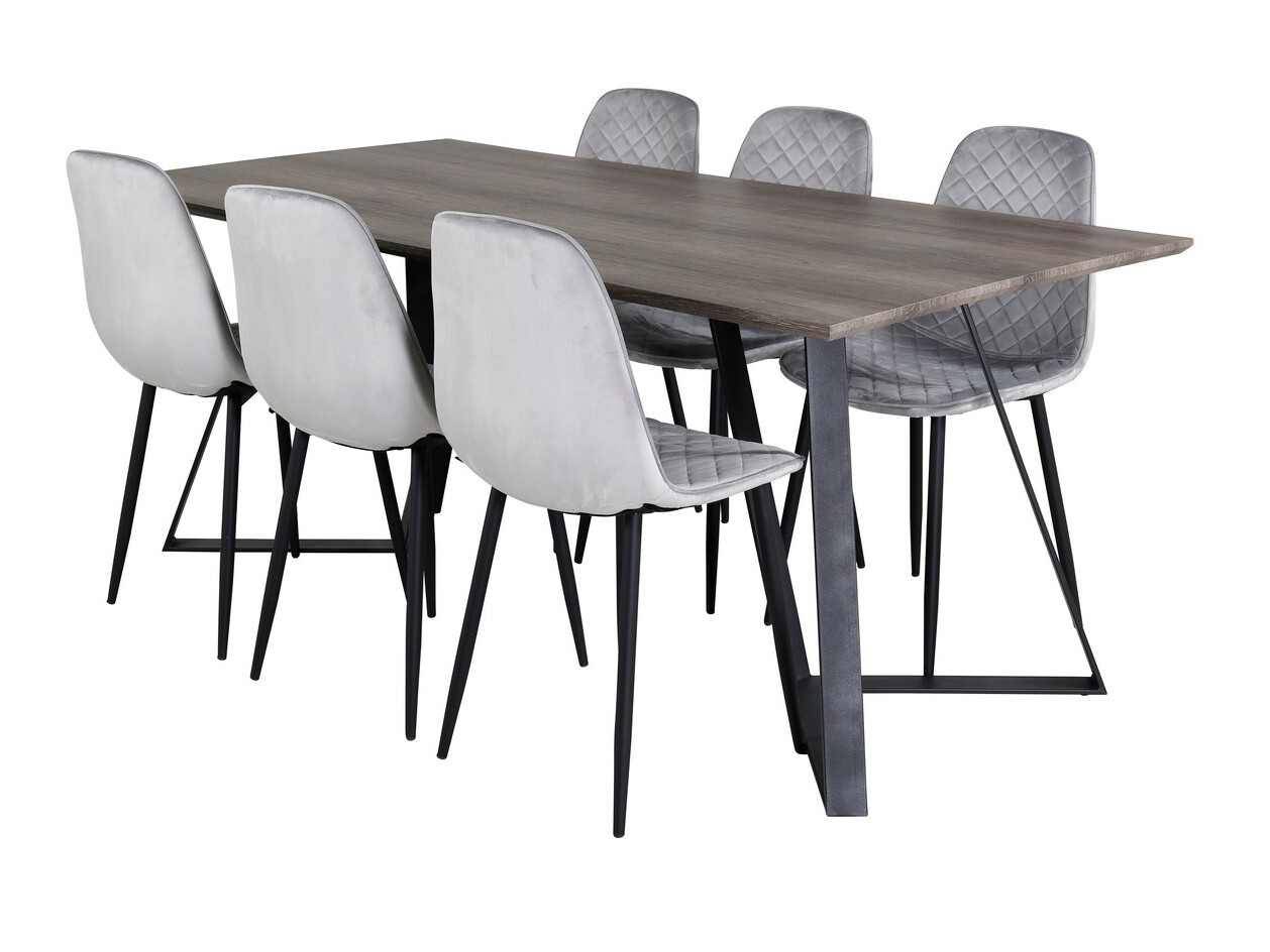 Dining set Dallas 1357 (Grey + Black)