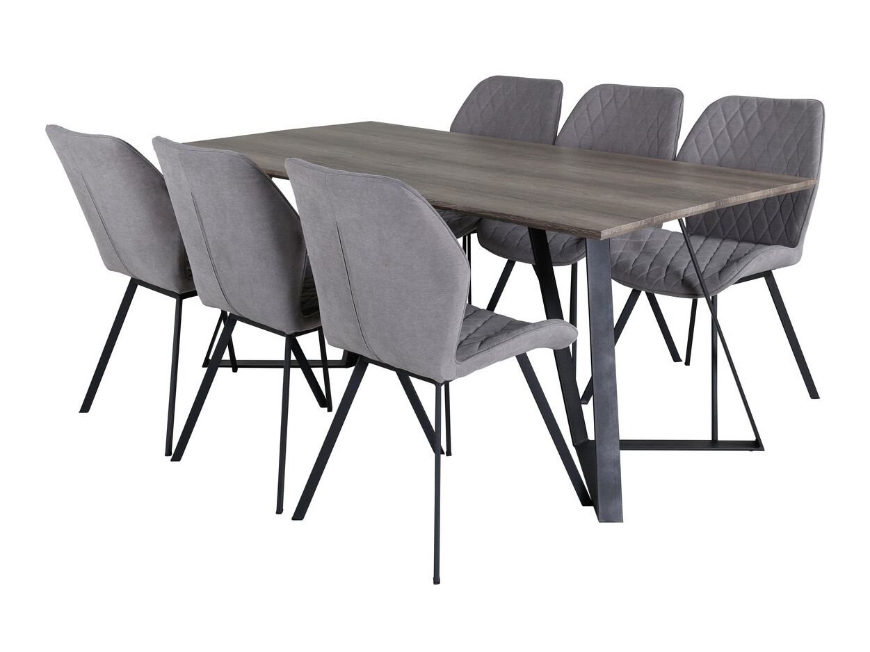 Dining set Dallas 1359 (Grey + Black)