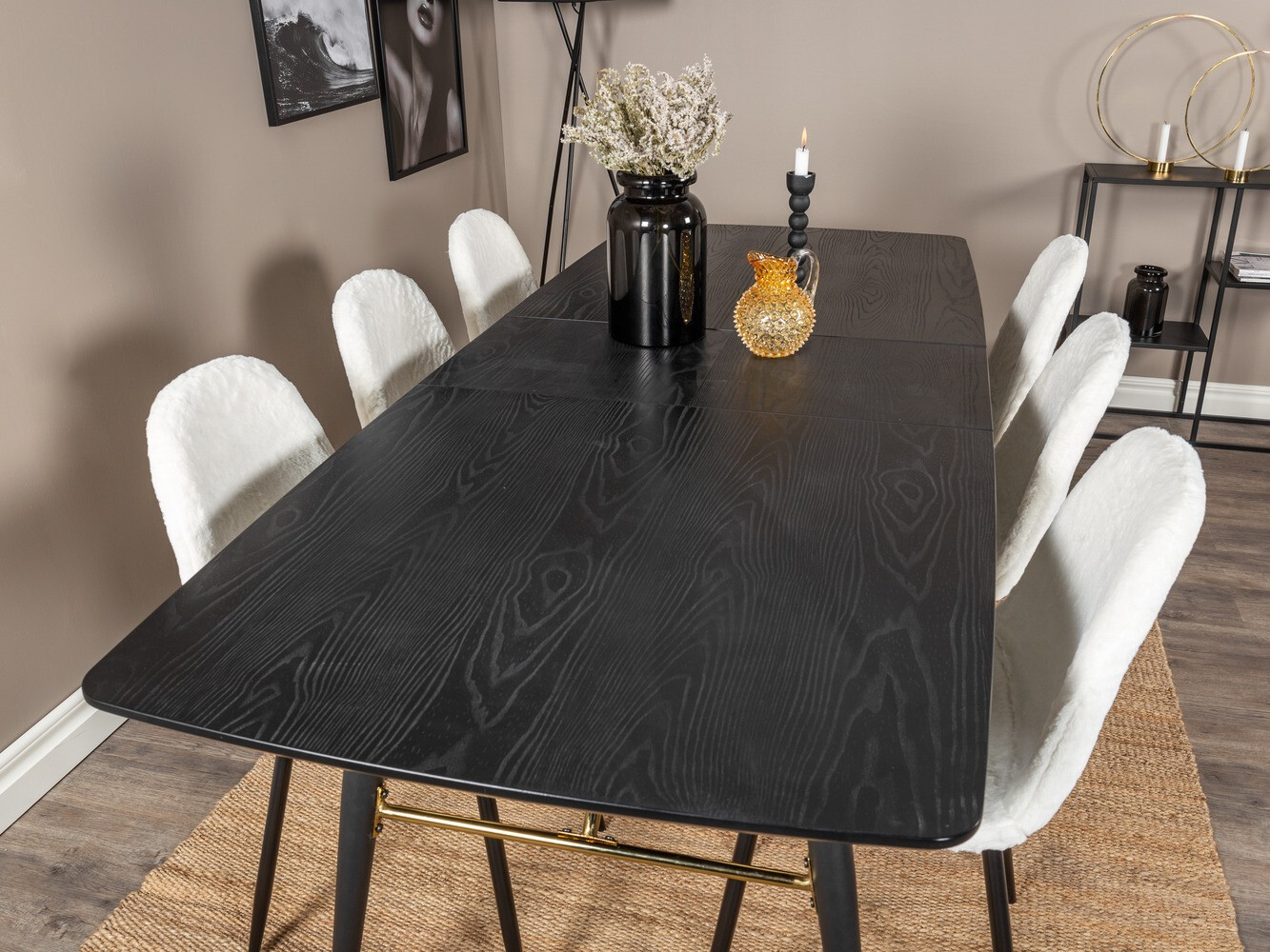 Dining set Dallas 1443 (White + Black)