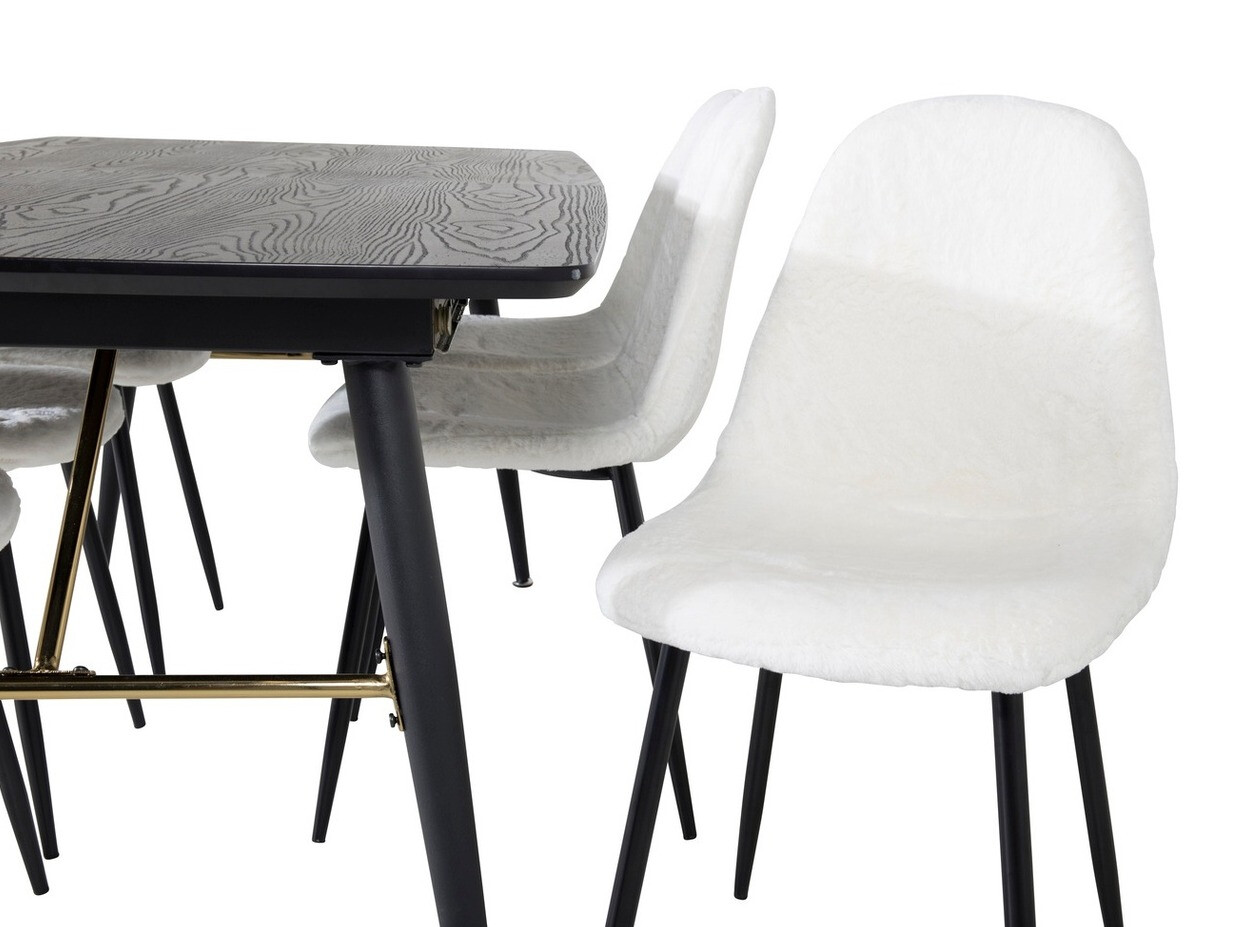 Dining set Dallas 1443 (White + Black)