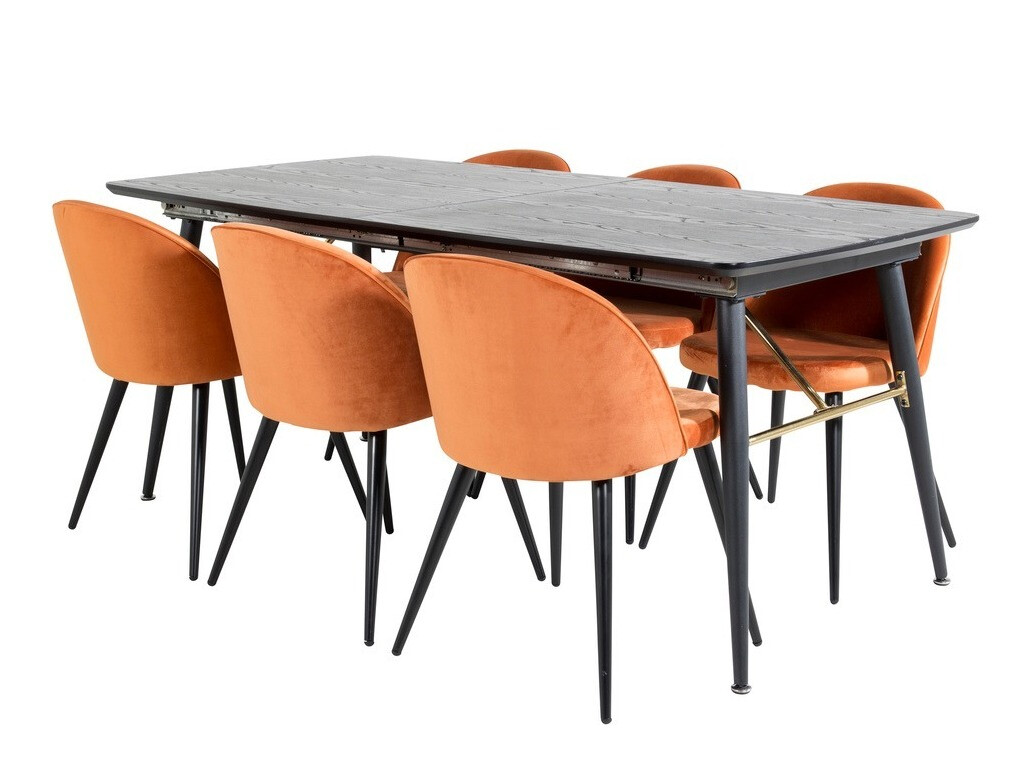 Dining set Dallas 1449 (Orange + Black)