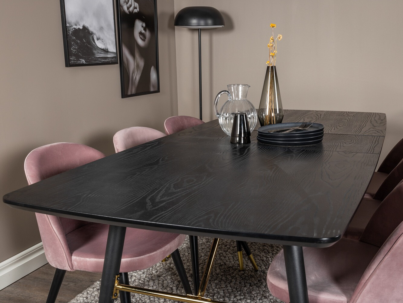 Dining set Dallas 1451 (Pink + Black)