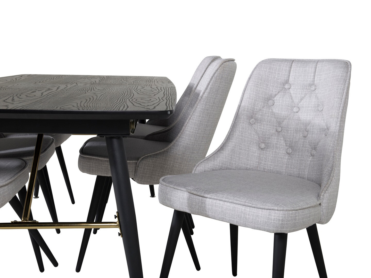 Dining set Dallas 1454 (Grey + Black)