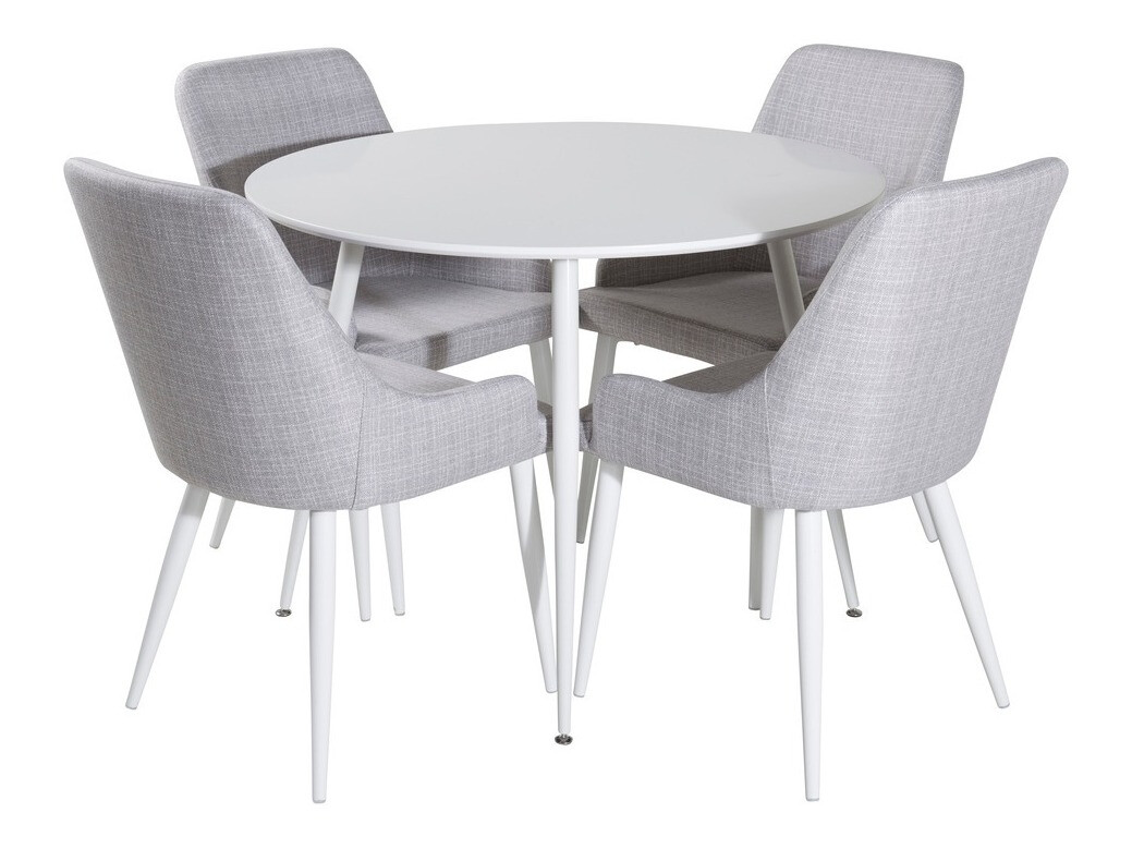 Dining set Dallas 1533 (Light grey + White)