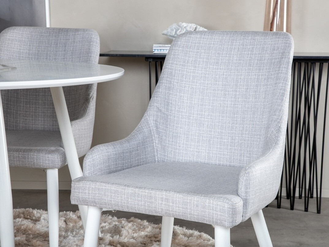 Dining set Dallas 1533 (Light grey + White)
