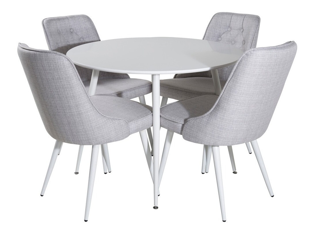 Σετ τραπεζαρίας Dallas 1535 (Γκρι + Άσπρο)