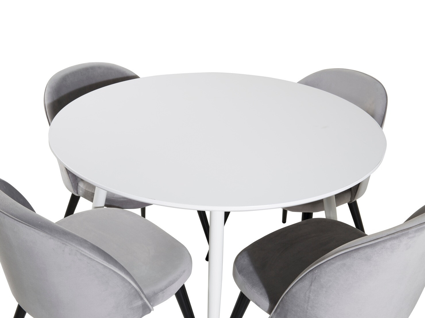 Σετ τραπεζαρίας Dallas 1536 (Ανοιχτό γκρι + Μαύρο)