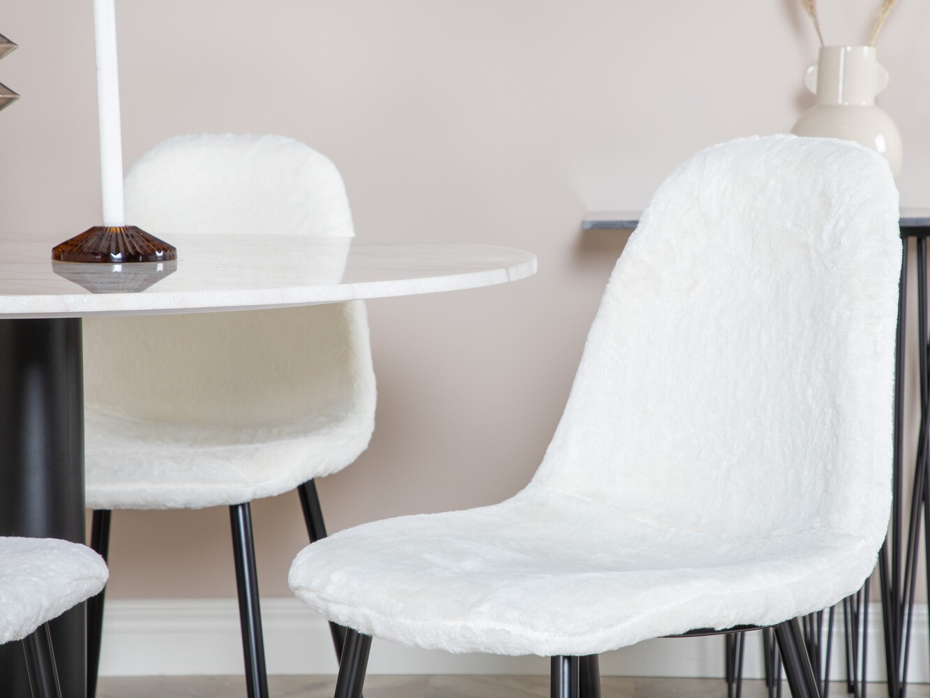 Dining set Dallas 1613 (White + Black)